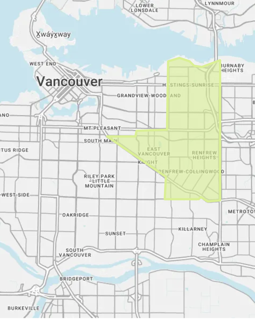 PCN 3 region on city map