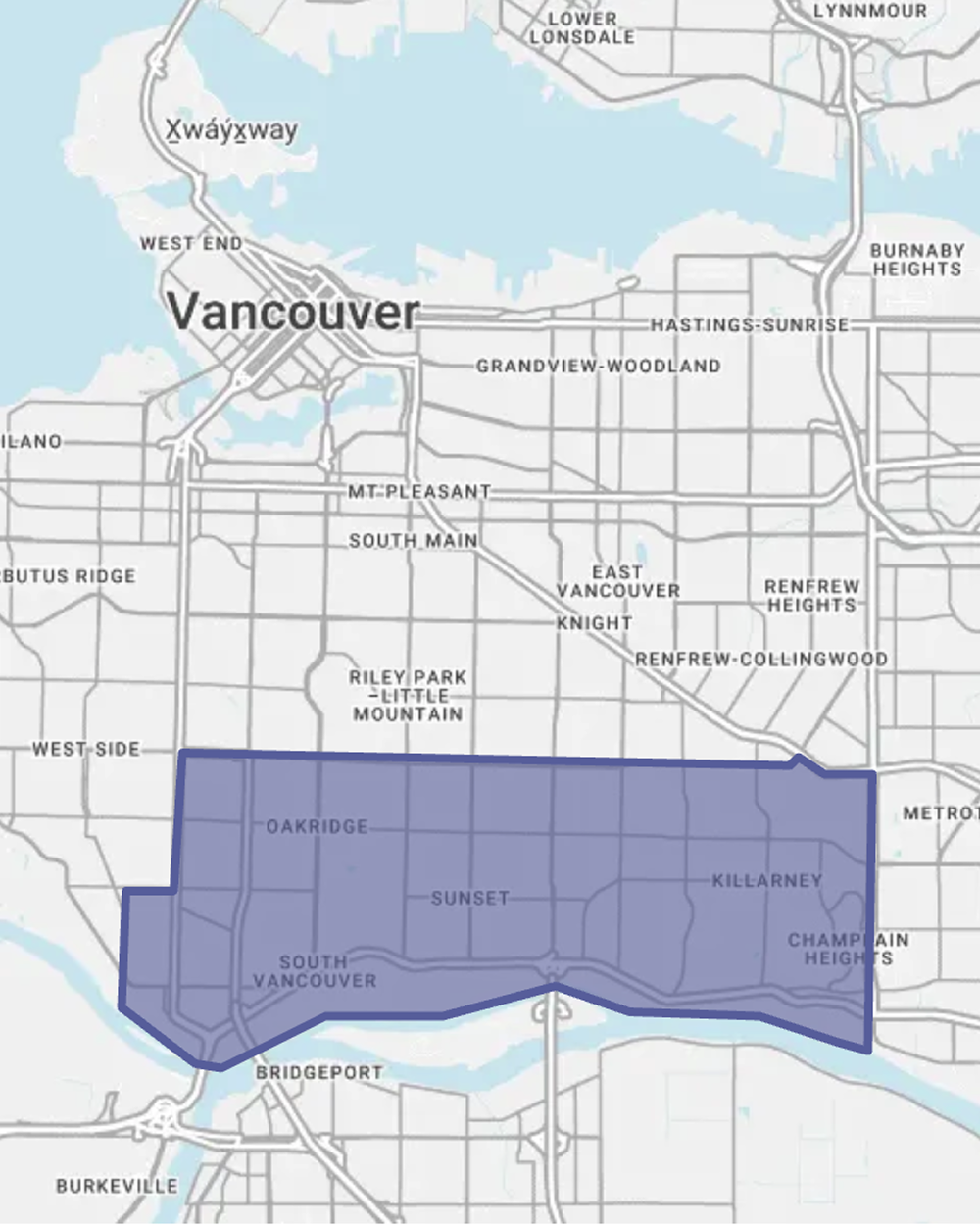 PCN 6 region on city map